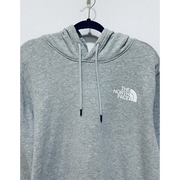The North Face Hoodie Mens Large Gray Never Stop Exploring Graphic Fleece Hiking - Picture 2 of 8